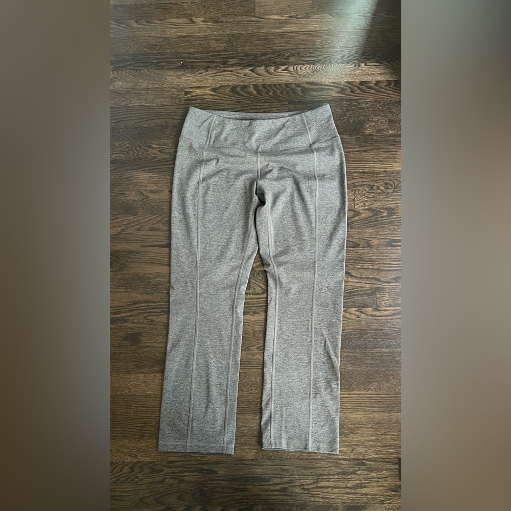 MTA Sport Women’s Charcoal Heather Gray Activewear Capri Cropped Leggings | XL
